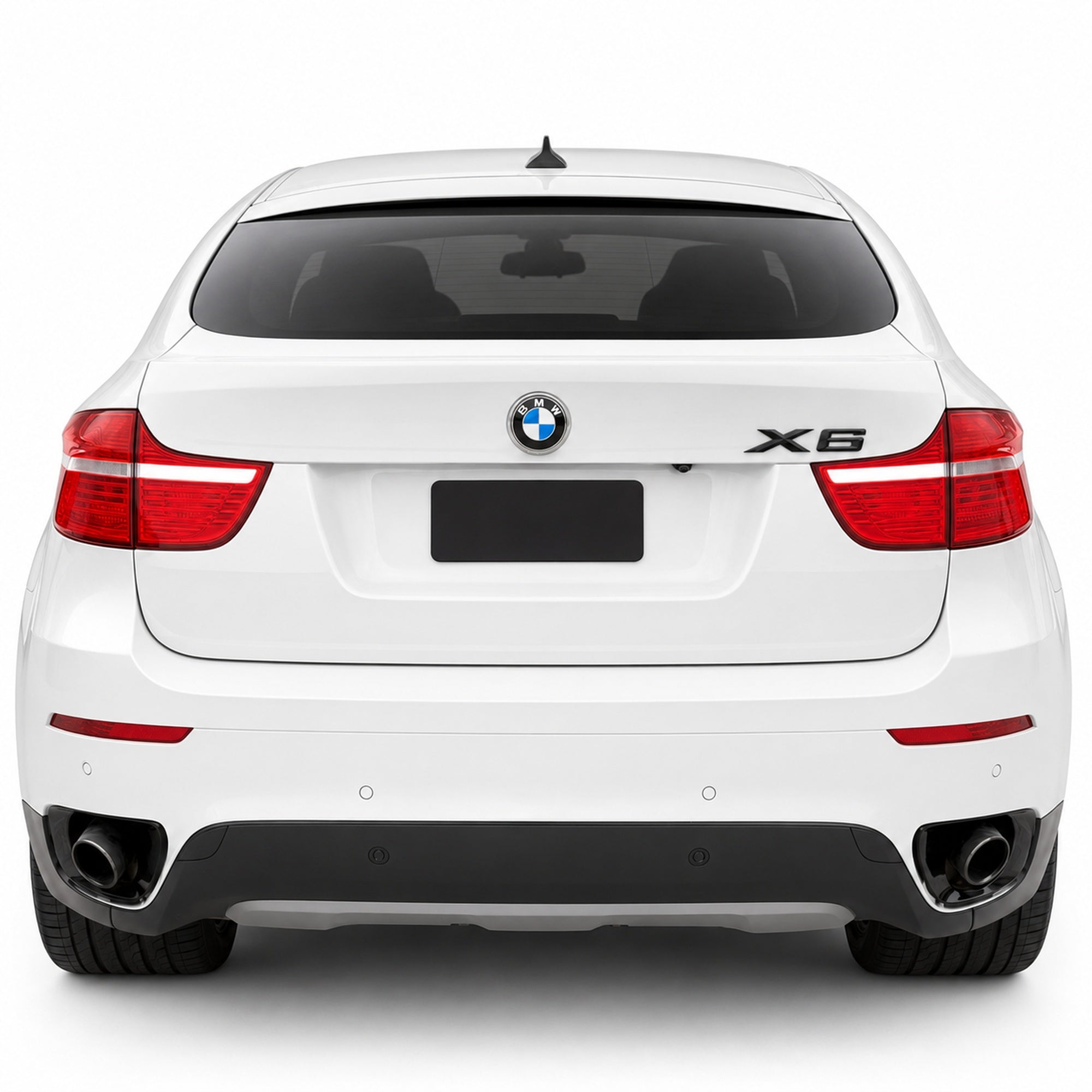 Emblemă BMW X6 Portbagaj/Haion 3x8.5cm E71 Negru Lucios, ABS