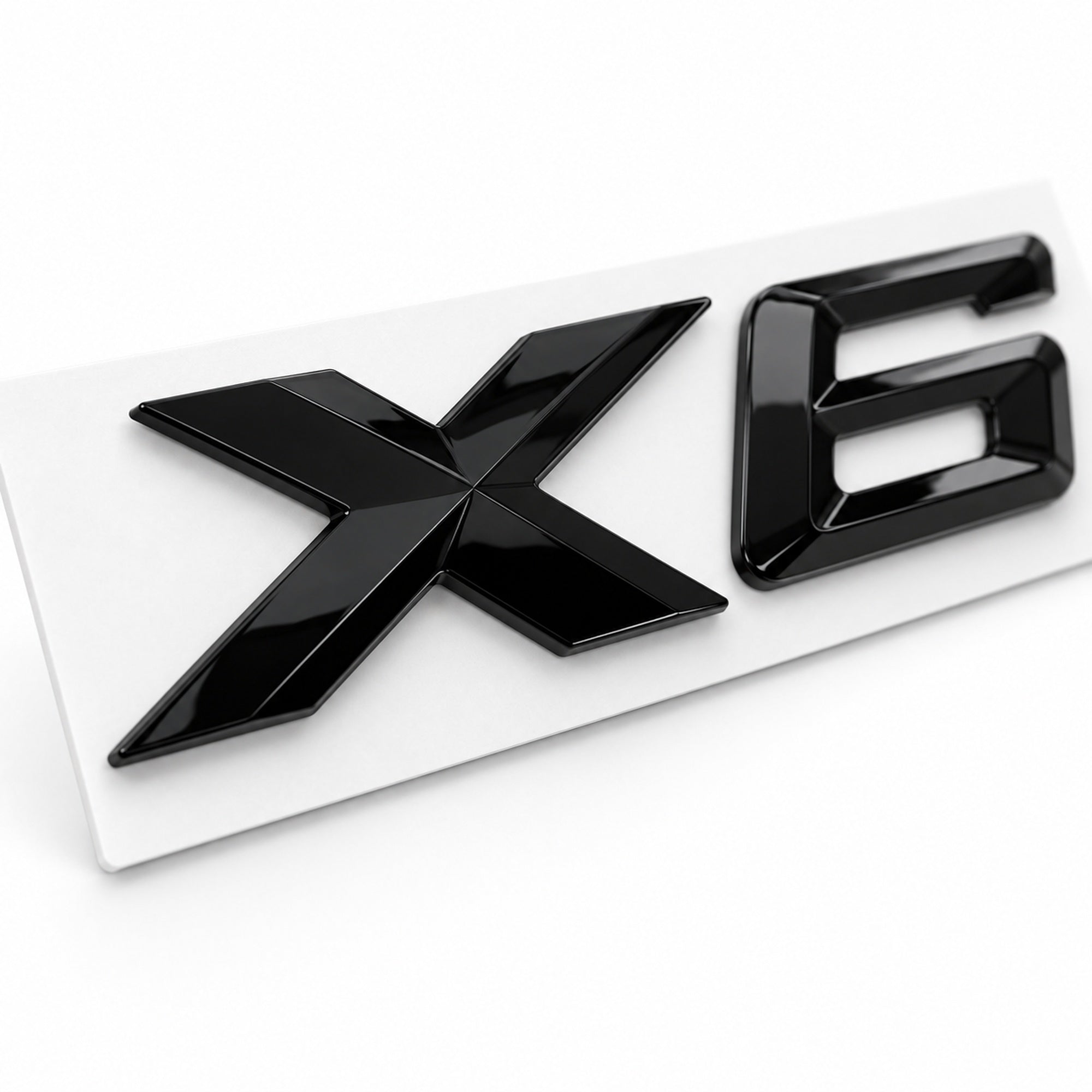 Emblemă BMW X6 Portbagaj/Haion 3x8.5cm E71 Negru Lucios, ABS