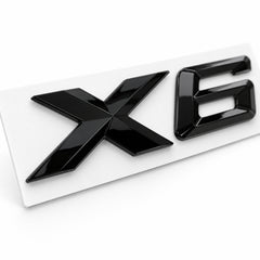 Emblemă BMW X6 Portbagaj/Haion 3x8.5cm E71 Negru Lucios, ABS