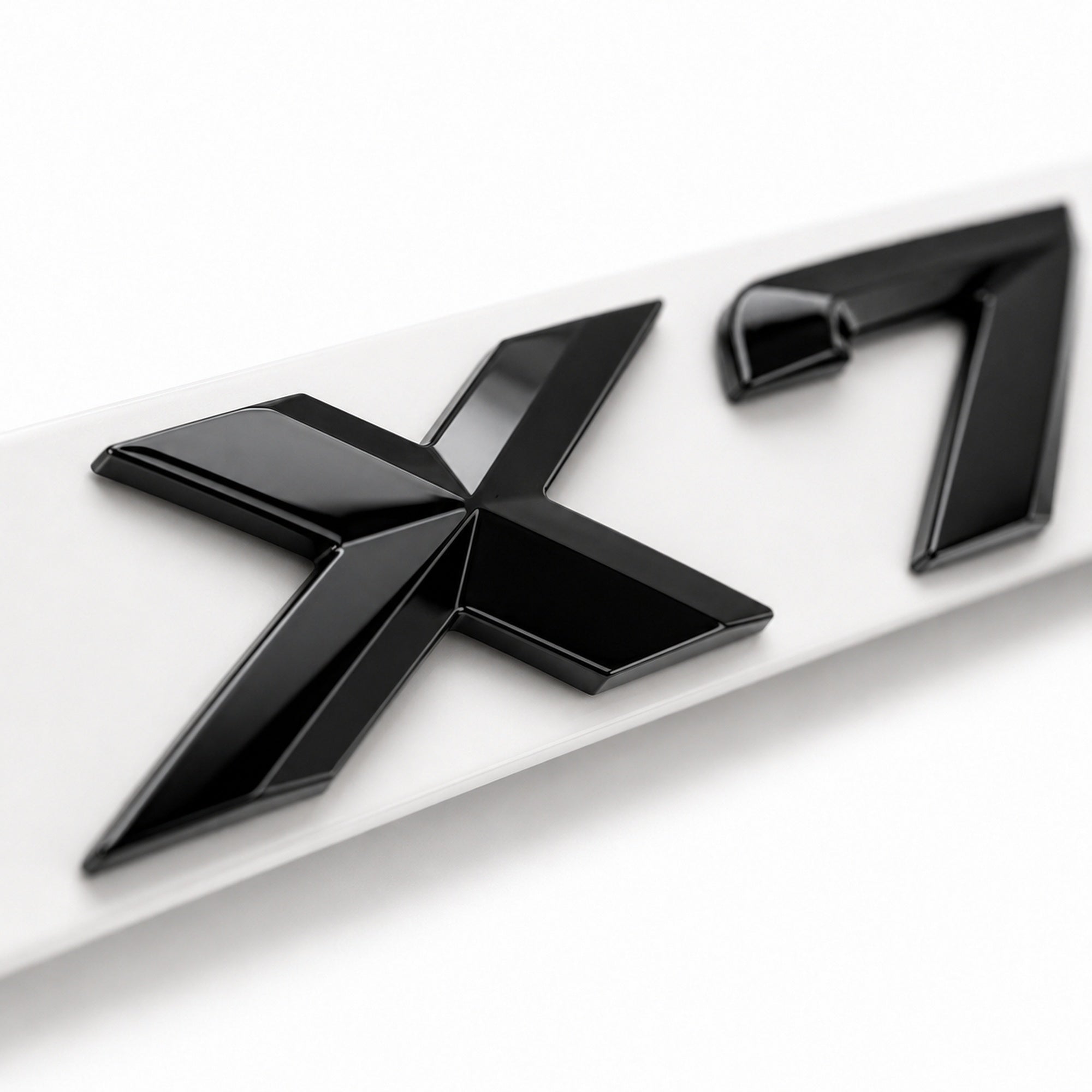 Emblemă BMW X7 Portbagaj/Haion 3x8.5cm G07 Negru Lucios, ABS