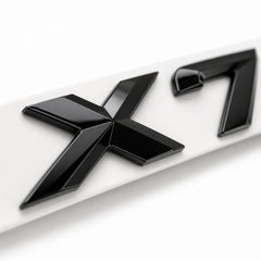 Emblemă BMW X7 Portbagaj/Haion 3x8.5cm G07 Negru Lucios, ABS