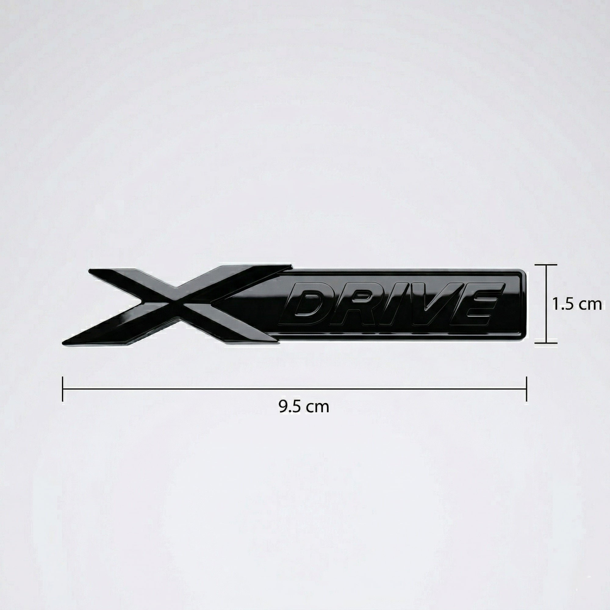Emblemă xDrive BMW Portbagaj/Haion 9.5x1.5cm Negru Lucios, ABS