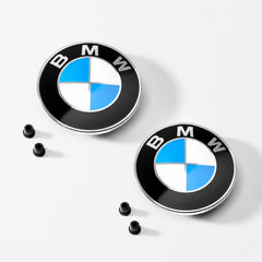 Set embleme BMW fata + spate 82mm 2 pini + 82mm 2 pini