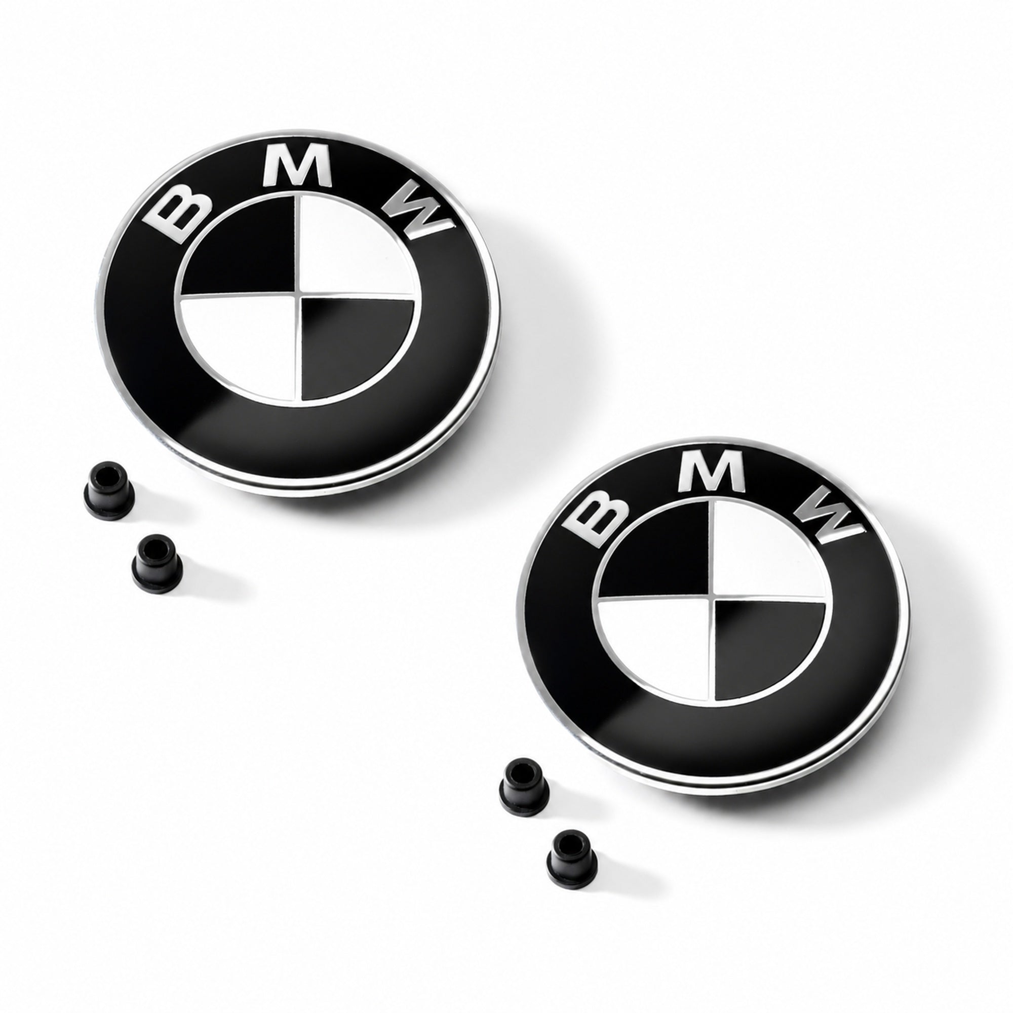 Set embleme BMW fata + spate 82mm 2 pini + 82mm 2 pini