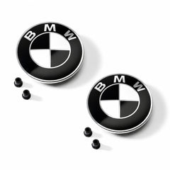 Set embleme BMW fata + spate 82mm 2 pini + 82mm 2 pini