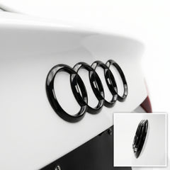 Set embleme Audi A5 8T Sportback, față 273 + spate curbat 192 mm, Negru Lucios