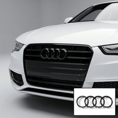 Set embleme Audi A5 8T Sportback, față 273 + spate curbat 192 mm, Negru Lucios