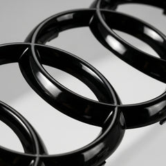 Set embleme Audi A5 8T Sportback, față 273 + spate curbat 192 mm, Negru Lucios
