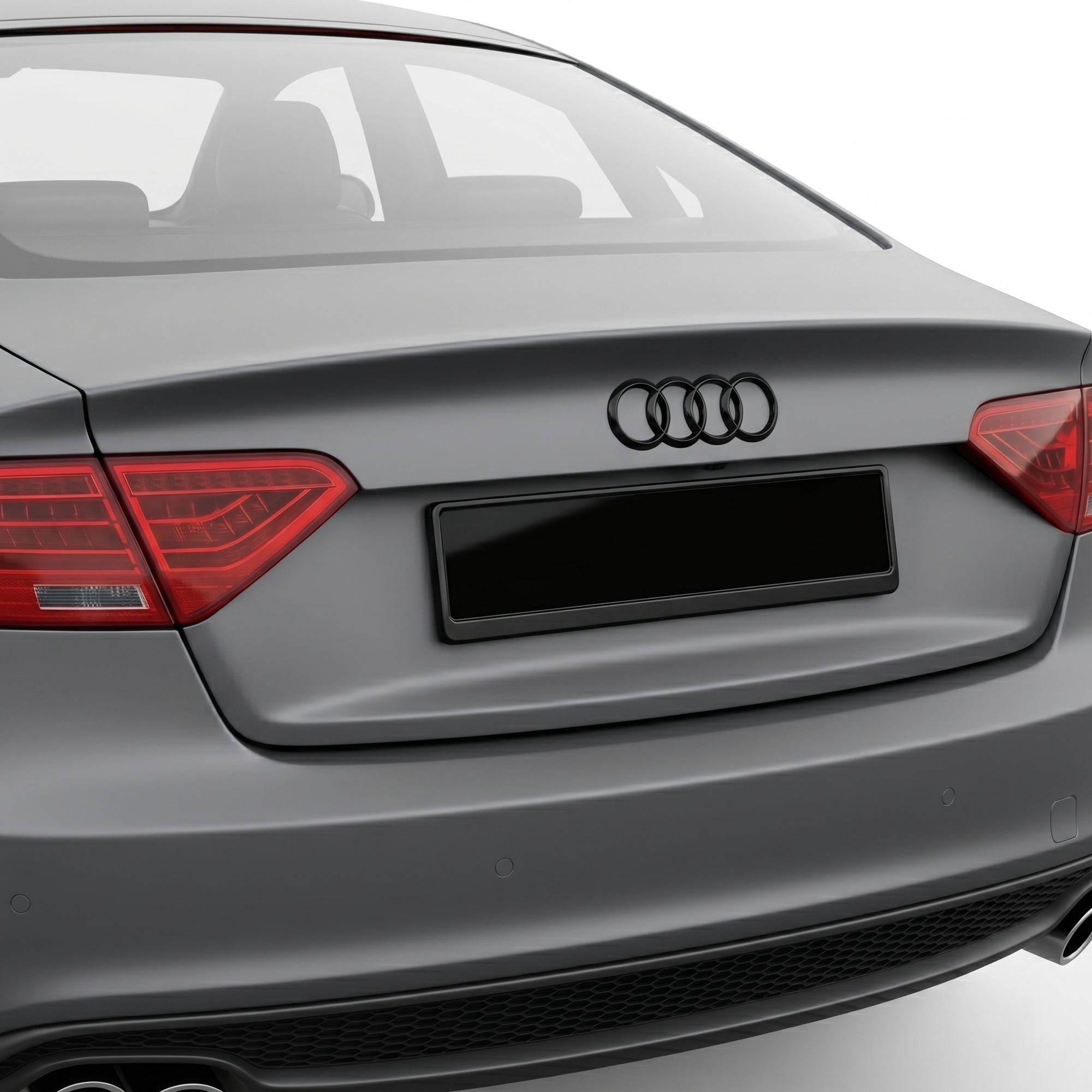 Set embleme Audi A5 8T Sportback, față 273 + spate curbat 192 mm, Negru Lucios
