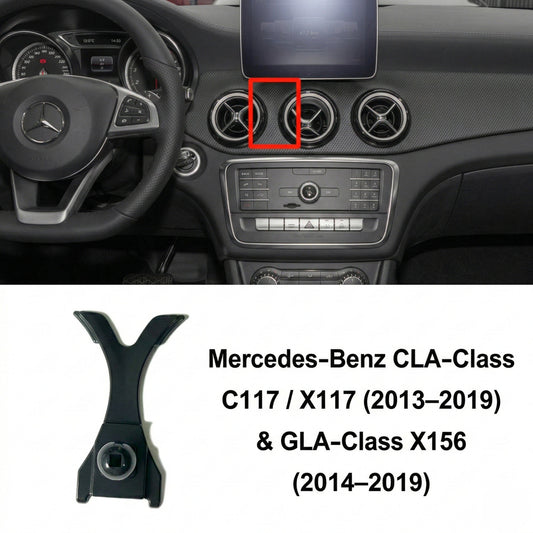 Suport Telefon Auto Dedicat Mercedes-Benz CLA-Class C117 / X117 (2013-2019) & GLA-Class X156 (2014-2019), tip Mini-Buckle –