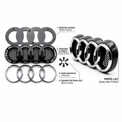 Suport emblema Audi grila fagure cu emblema